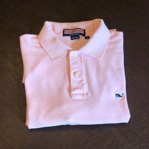 Vineyard Vines Pink Classic Fit Polo Shirt Medium